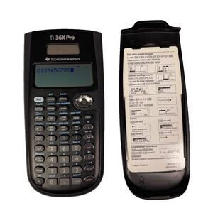 Texas Instruments TI-36X Pro Scientific Calculator Cover & Reference Card Tested